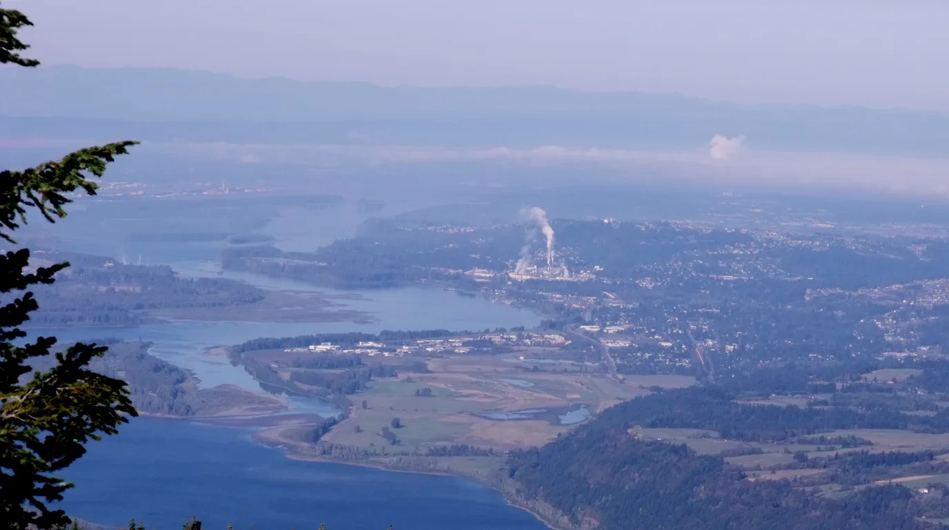 Camas WA Hillside View - Prune Hill, Lacamas Lake Vista, and Architectural Home Roofs