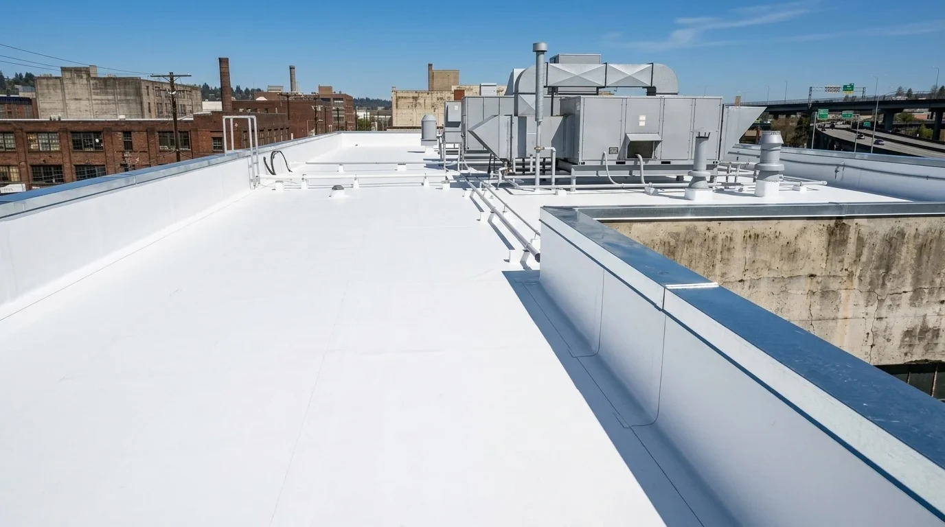 Silicone and Elastomeric Commercial Flat Roof Coatings in Vancouver WA