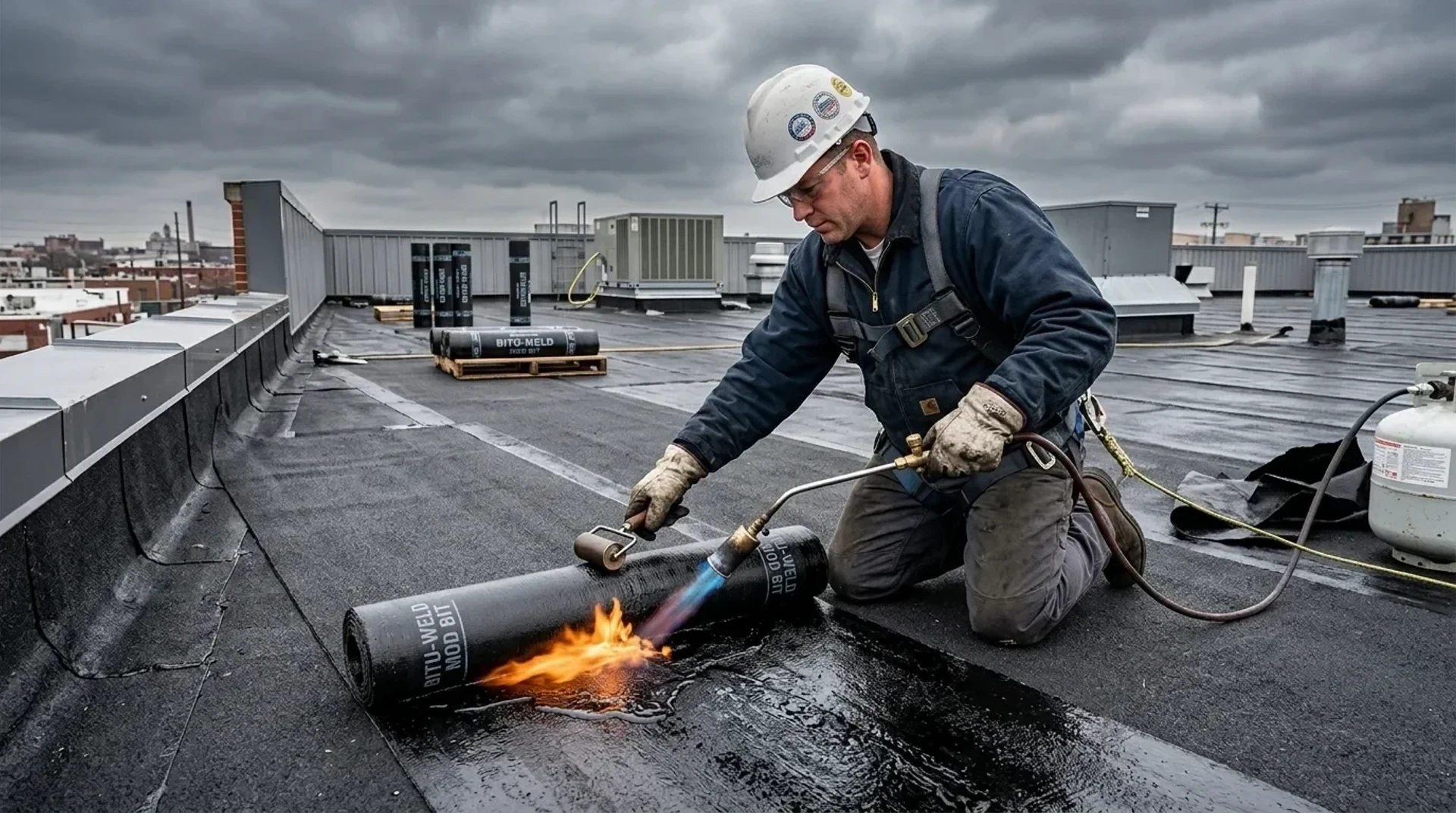 Multi-Ply Modified Bitumen Torch-Down Flat Roofing in Vancouver WA