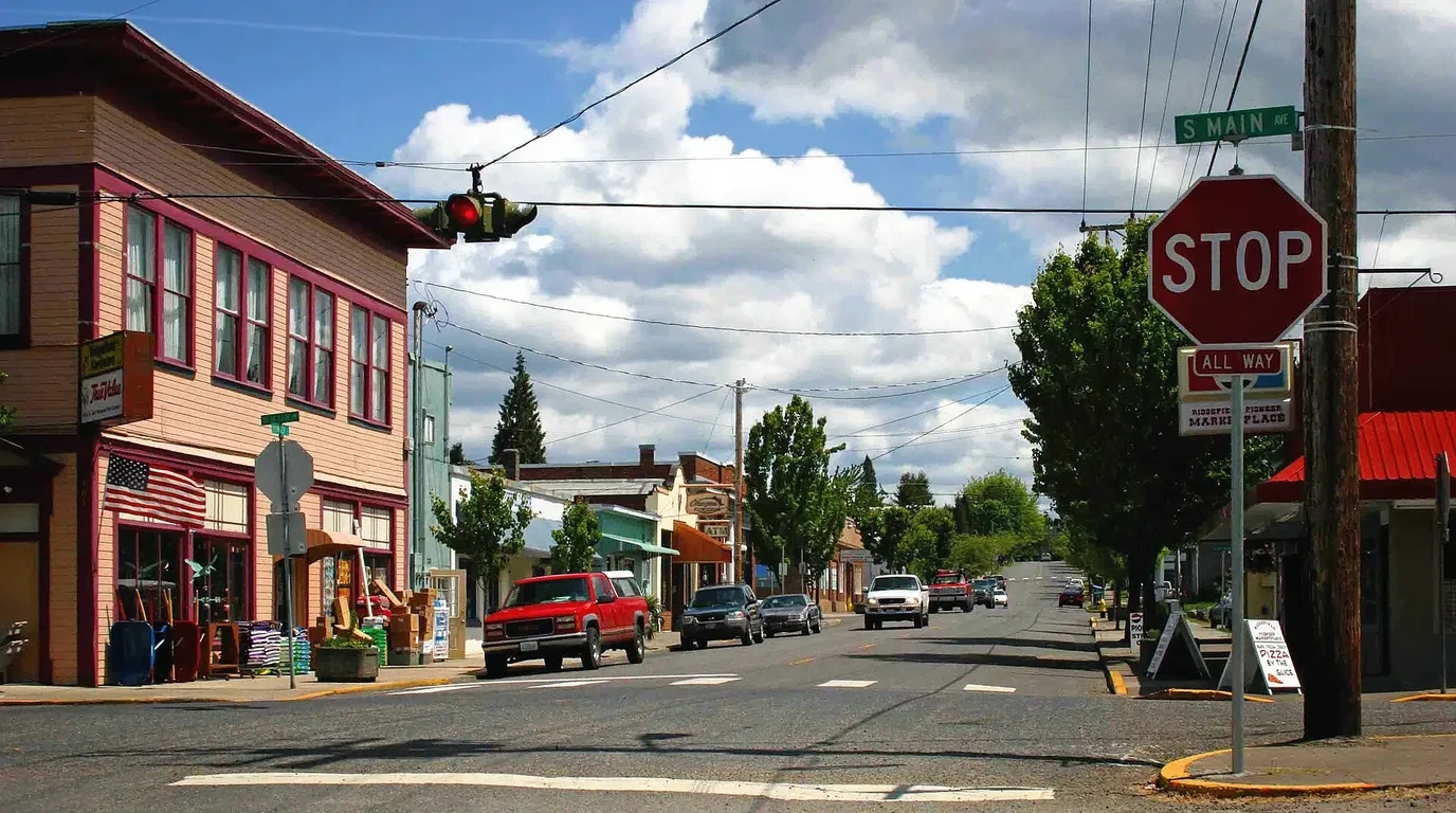 Ridgefield WA Scenic View - Rolling Green Countryside, Wildlife Refuge, and Neighborhood Roofs